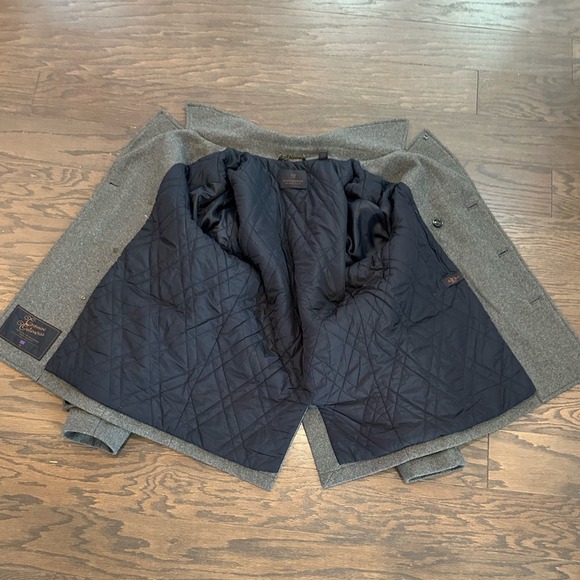 Scotch & Soda Men’s Gray and Navy Wool Peacoat Size XL - Picture 9 of 14